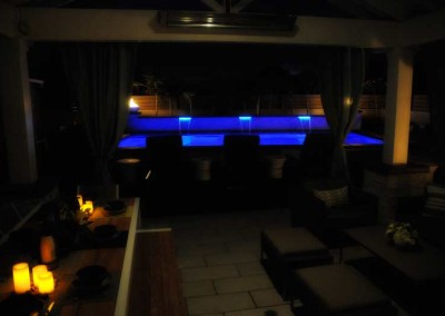 LED lighting adds nighttime drama to your pool